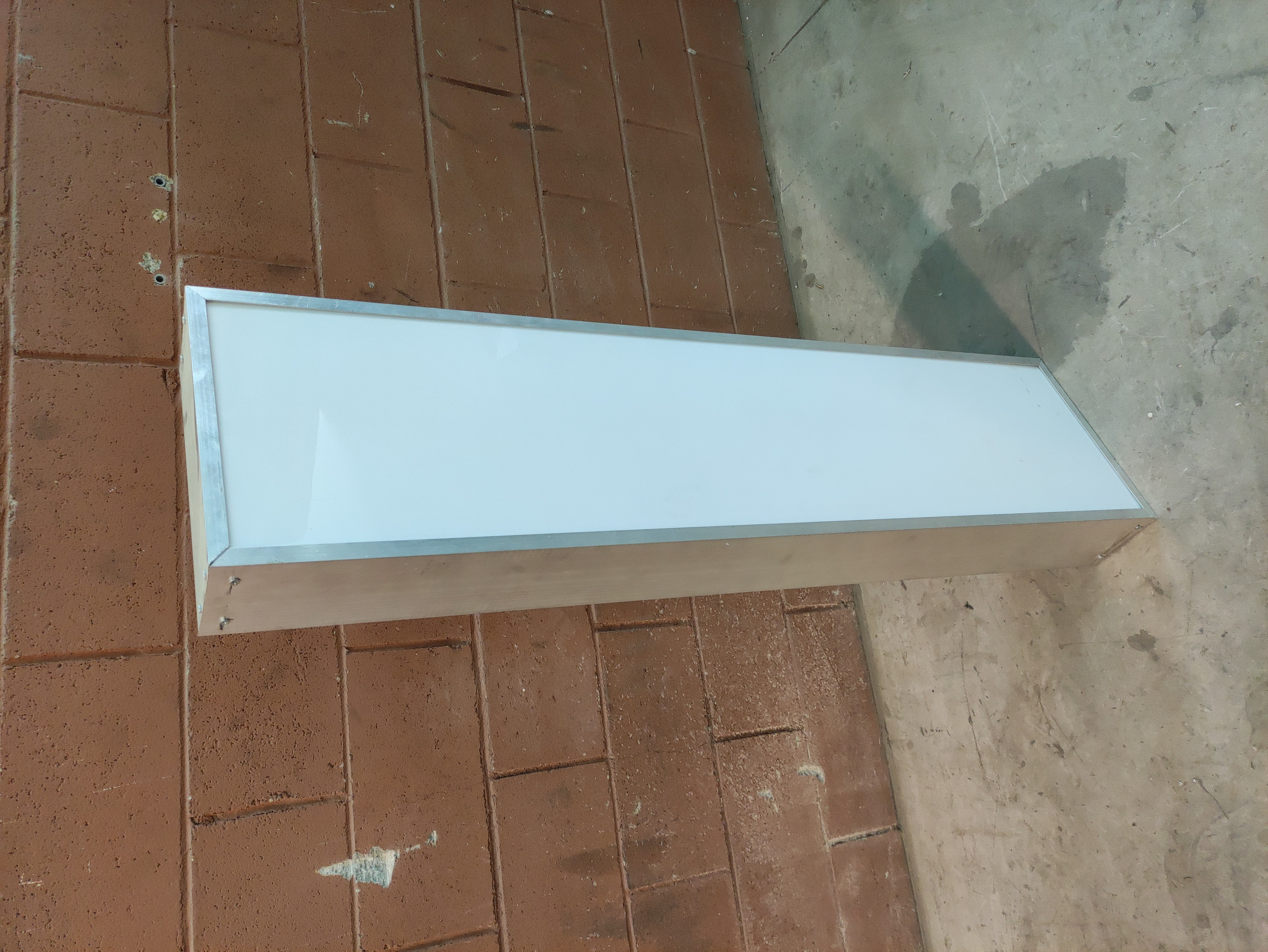 cartel aeropuerto caja luz 2lados aluminio 30x120x12 1u